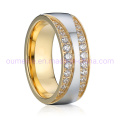 OEM ODM Gold Plated Crystal Jewelry Men Fashion Ring